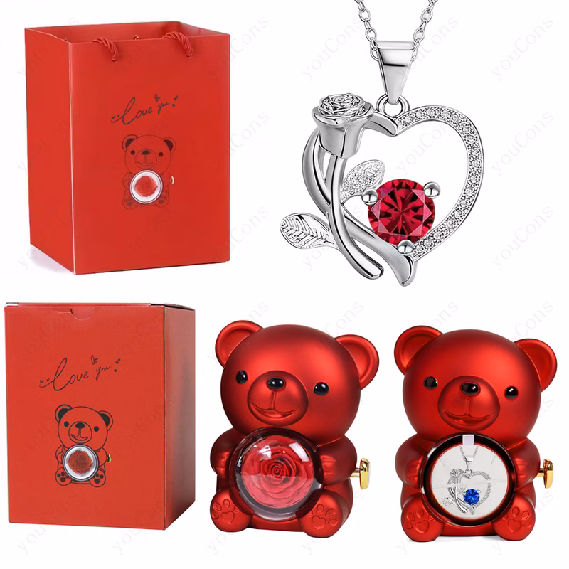 exquisite heart shaped flower zirconia pendant necklace presented in a luxurious gift box a romantic surprise for mothers wives family and thanksgiving christmas halloween valentines day