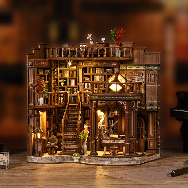 3d bookshelf kit handmade book nook decor and 3d desktop model mixed colors book lovers and home decor enthusiasts ideal gift for birthdays back to school halloween christmas new year valentines day e