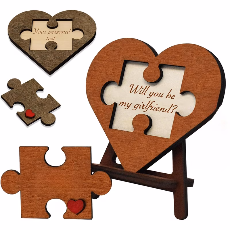 be my girlfriend boyfriend wooden proposal sign a proposal gift suitable for weddings and anniversaries romantic puzzle shaped decoration