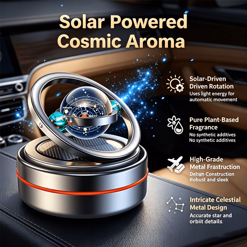 car ornament decorative gift solar powered pattern automatic rotating car dashboard decoration car and decorative gift