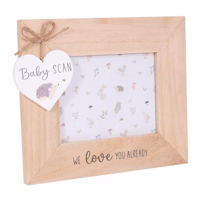babys first scan photo frame wooden ultrasound image keepsake gift