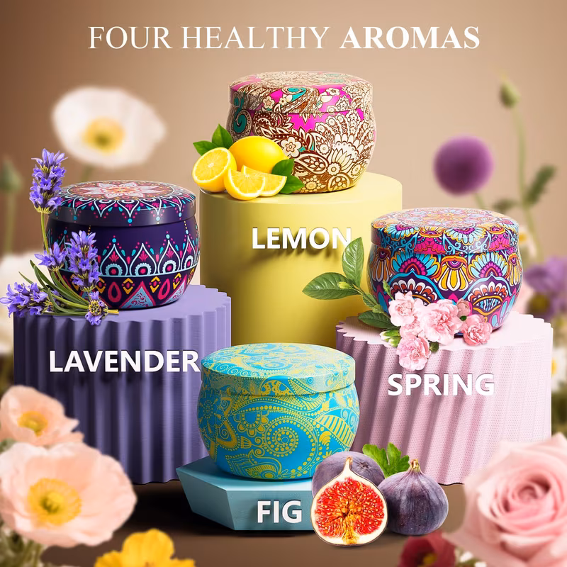 flower shaped scented candle decorative aromatic candle for home gift for women birthday mothers day and