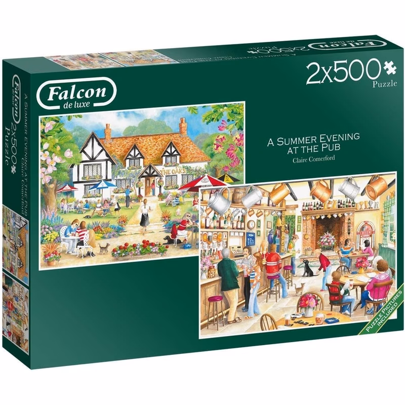jumbo de luxe a summer evening at 2 x 500 piece puzzle