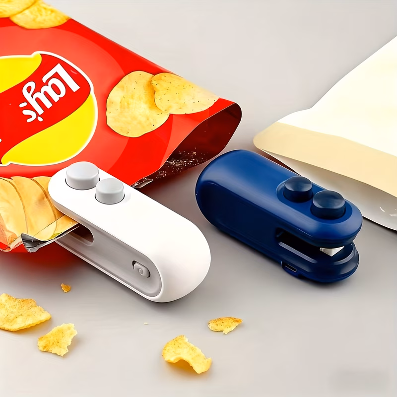 usb rechargeable food bag sealer handheld mini vacuum sealer for chips snacks coffee proof portable magnetic kitchen tool for
