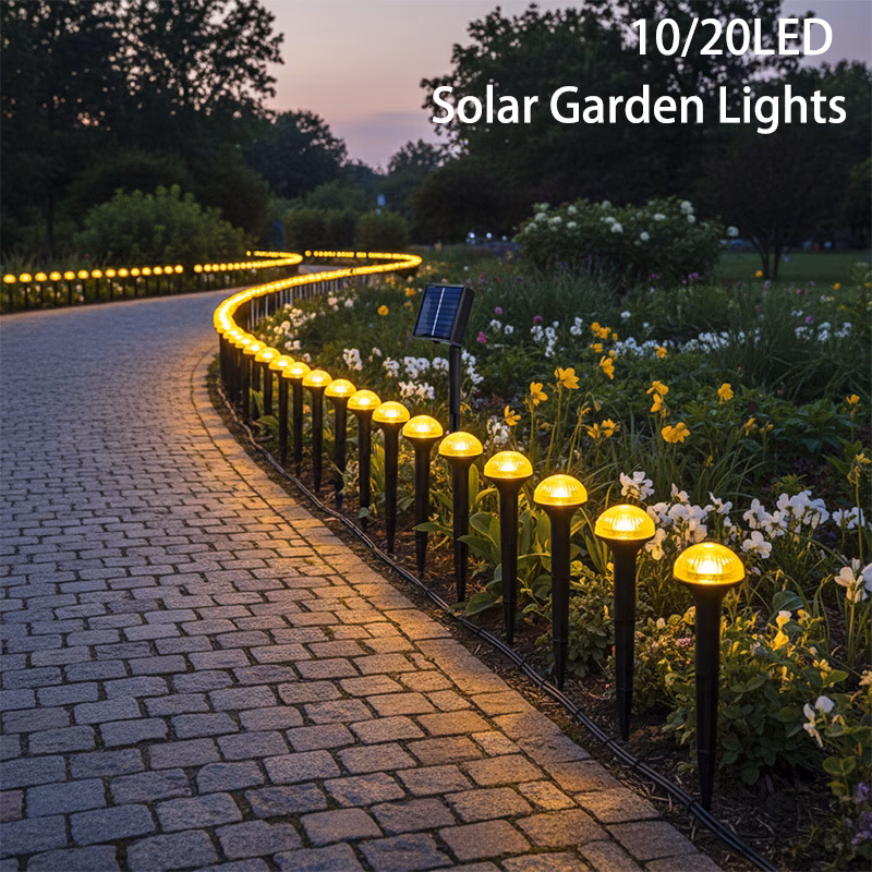 led solar mushroom garden lights christmas gardens lights lawn lights thanksgiving decorations 7 light patterns design ideal gift seasonal special yard decor party decorative lights