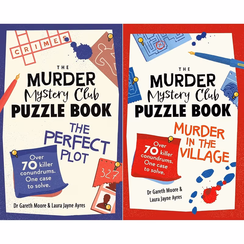 the murder puzzle book collection by the murder in two 2 book set