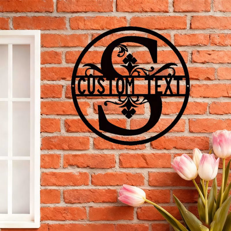 1pc personalized christening metal sign name date split letter plaque with name date religion durable iron wall decor for church home shower gift religious keepsake