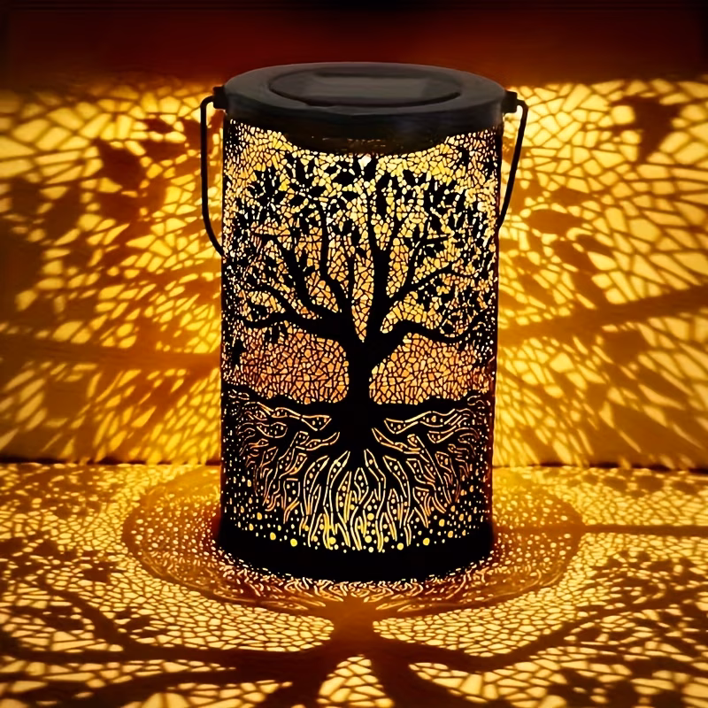 solar powered of life decorative light outdoor garden atmosphere lamp indoor tabletop warm decor night light for garden patio balcony and holiday gift