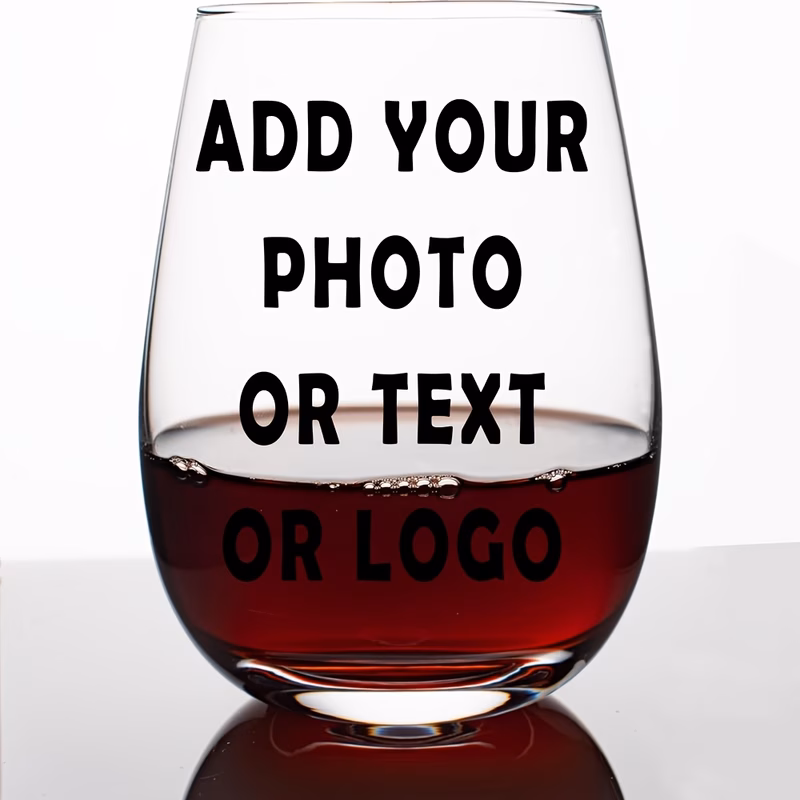 1pc 6pcs personalized stemless wine glasses photo text logo whisky glasses suitable for home weddings parties toast ideal for christmas fathers day gifts personalized photo text logo