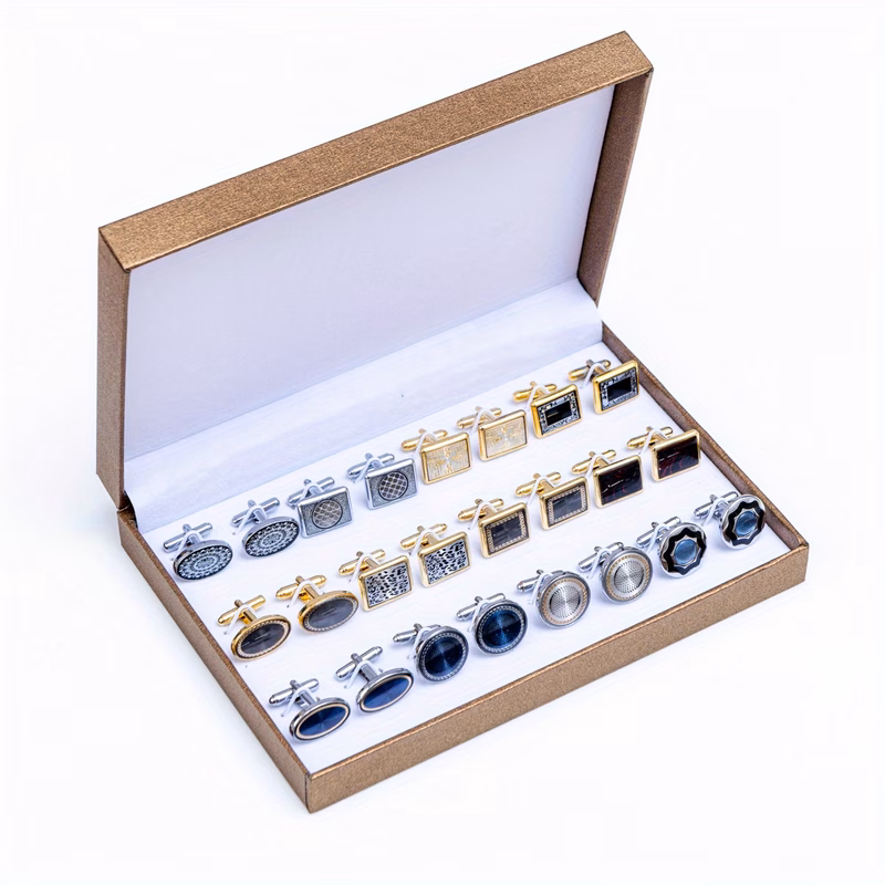 12 pairs mens cufflinks set mesh weave cufflinks with twist details christmas thanksgiving fathers day gifts gift box cufflinks for men gift for men sophisticated accessory durable accessory