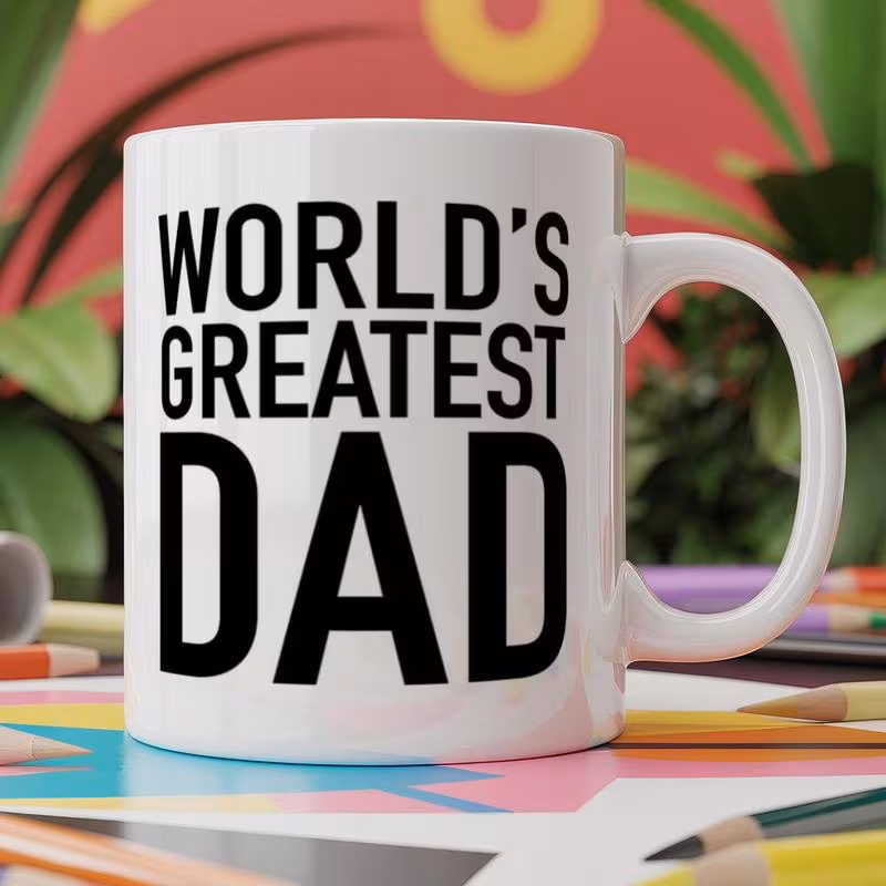 hippowarehouse mug dad mug 11oz white ceramic coffee mug novelty print tea cup funny unique gift for men women birthday present office decor