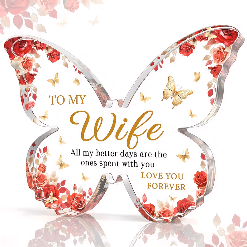 1pc romantic gift for wife best wife birthday gift idea acrylic sign decor mothers day christmas valentines day anniversary wedding gift for wife
