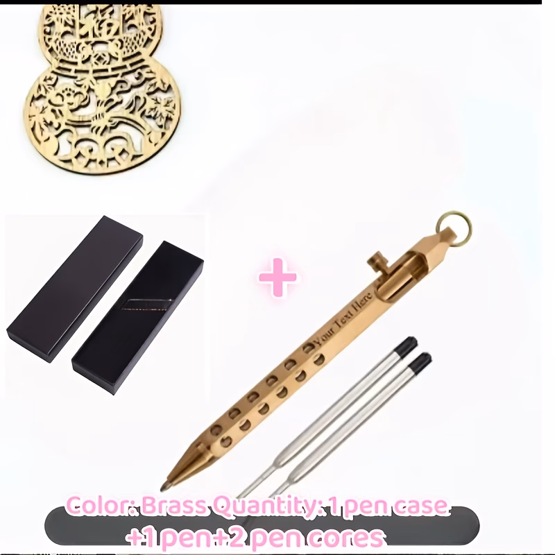 copper through fountain pen engraved anniversary gift executive office supplies artisan writing instrument luxury ballpoint pen weighted metal pen