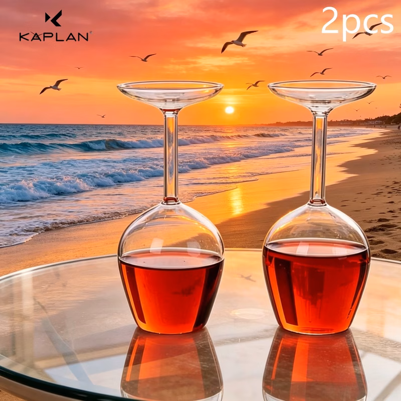2pcs inverted wine glasses tall glasses inverted wine glasses cocktail glasses suitable for coffee milk red wine beer cold drinks fun furniture christmas birthday gifts