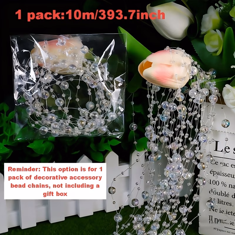 gift for her him 12pcs set valentines day letter envelope shaped floral gift box 10 meter long colorful decorative bead chain floral gift packaging box box suitable for mothers day birthday gifts enga
