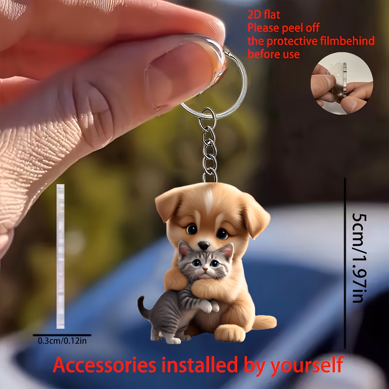 2d flat 2d flat plane 2d flat acrylic cat and new acrylic pendant car rearview mirror car interior accessory backpack keychain home decor multi functional kitchen ornament a gift full