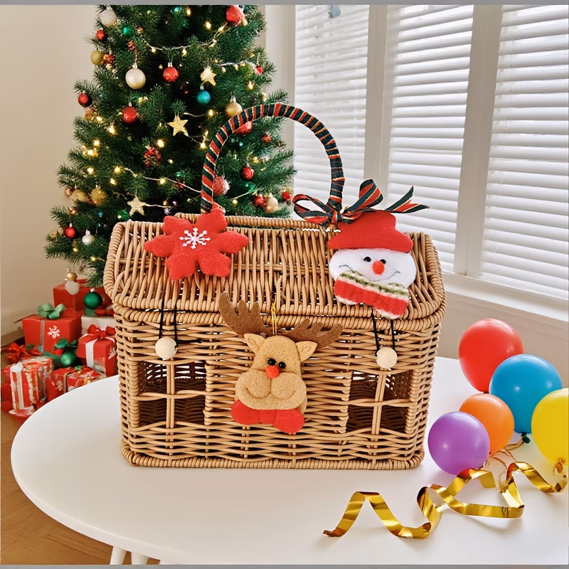 christmas hand shaped storage basket christmas thanksgiving gift set decoration with handle cosmetics organizer basket birthday gift storage basket shelf baskets
