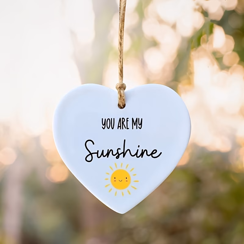1pc acrylic heart ornament gift keepsake valentines day gift gift for friend car ornament heart hanging ornament memorial gifts