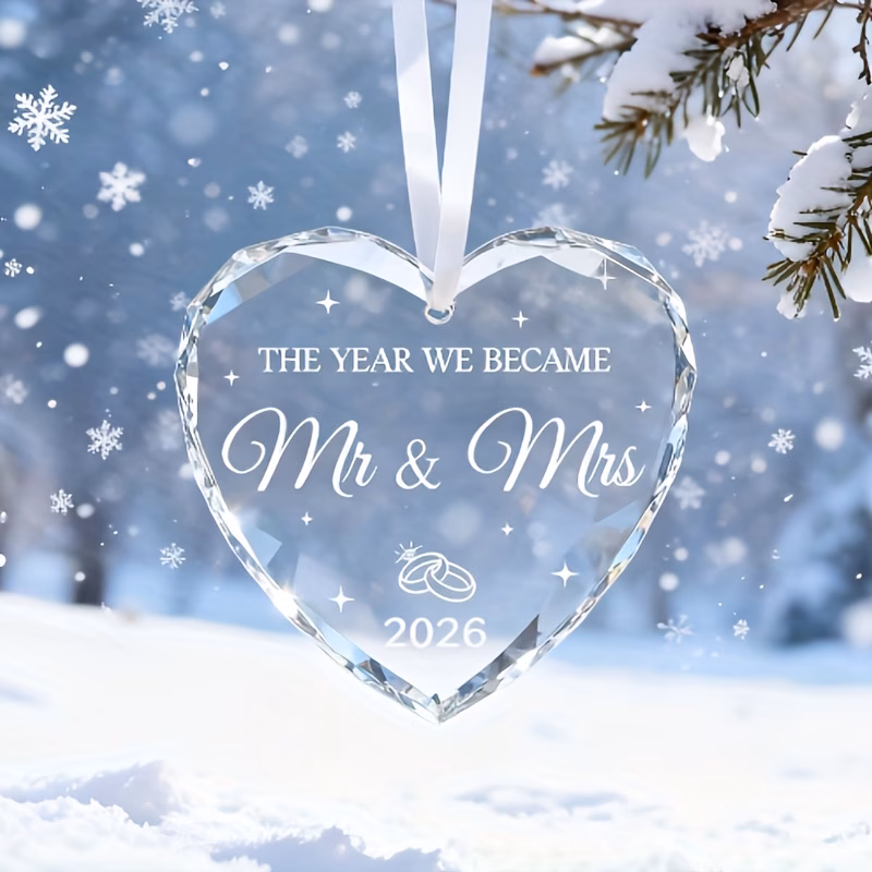 2d flat 2d flat acrylic ornament mr mrs 2026 couple wedding gift future mr mrs keepsake first bridal shower present for weddings no gift box included 2d flat