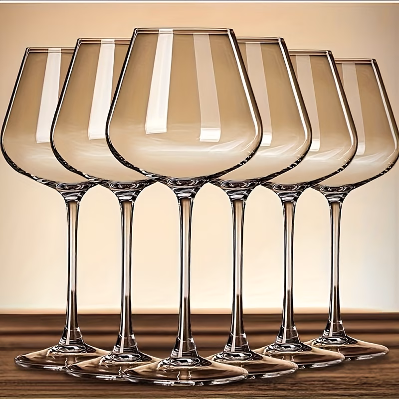 glass wine glasses in sets of 2 4 6 crystal wine glasses essential for family and romantic dates tulip shaped design ideal for wine and banquet entertaining thickened body for