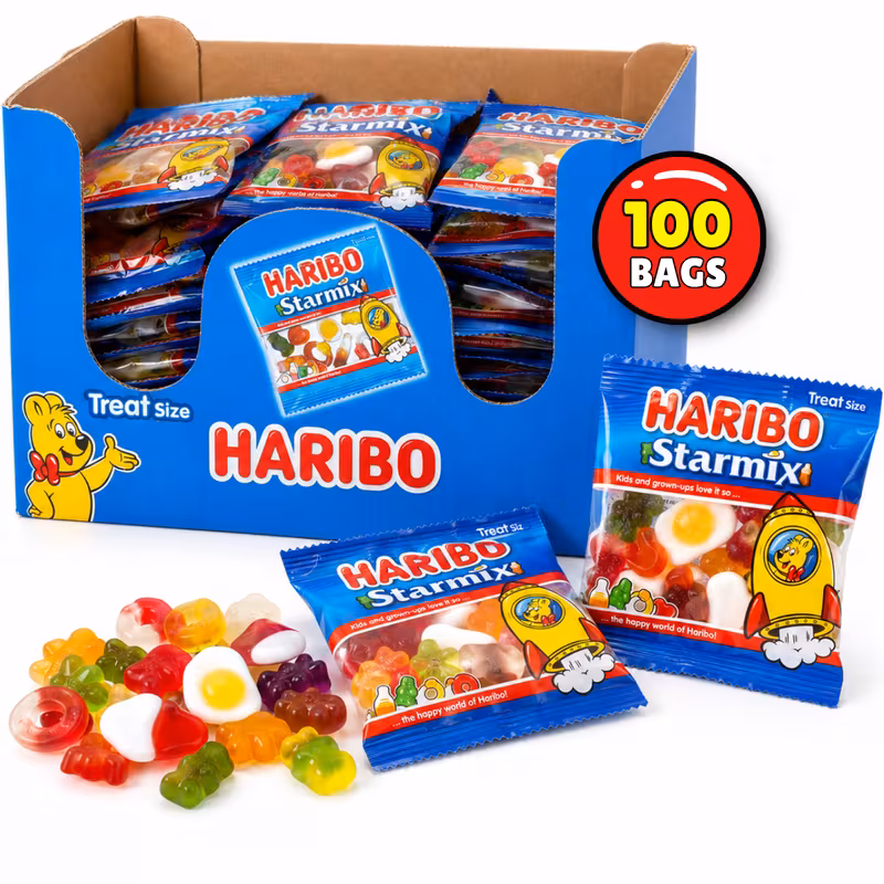 treat bags 16g gummy sweets rings fried eggs bulk 100 pack