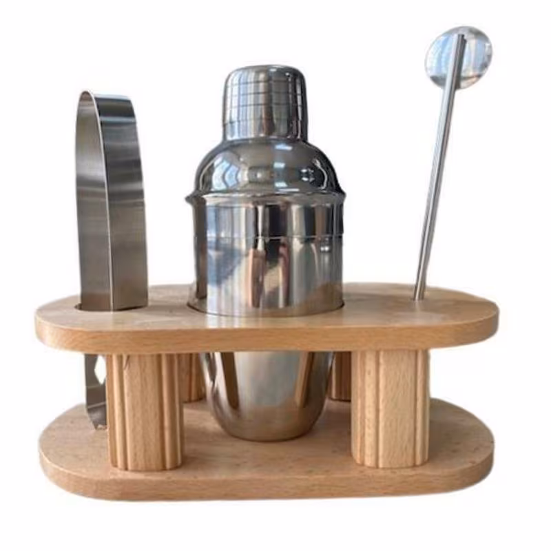 3pcs cocktail set with stand mixer bar stainless steel drinks