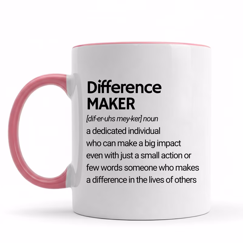 be buz difference maker coffee mug inspirational definition gift 11oz ceramic motivational cup for teacher mentor leader