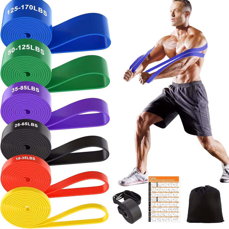 6 levels pull up bands set with door handles pull up assistance bands for calisthenics bodyweight training muscle stretch mobility for fitness strength training yoga christmas gift uk