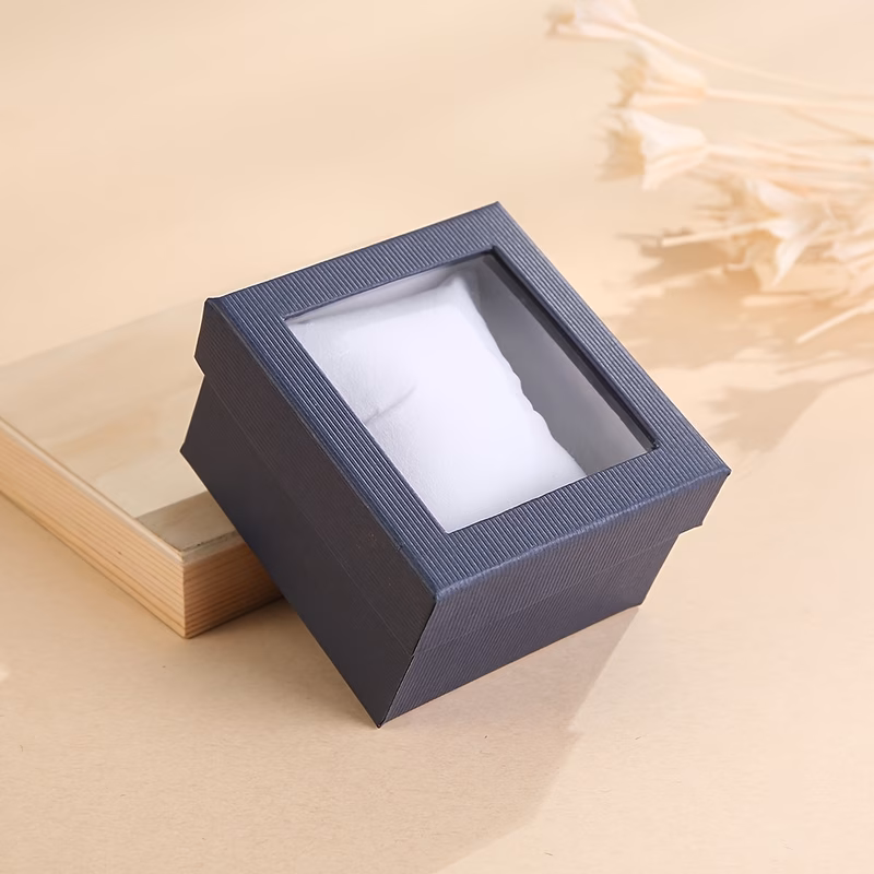 1pc transparent watch packaging box jewelry storage box easy striped gift birthday souvenir gift box