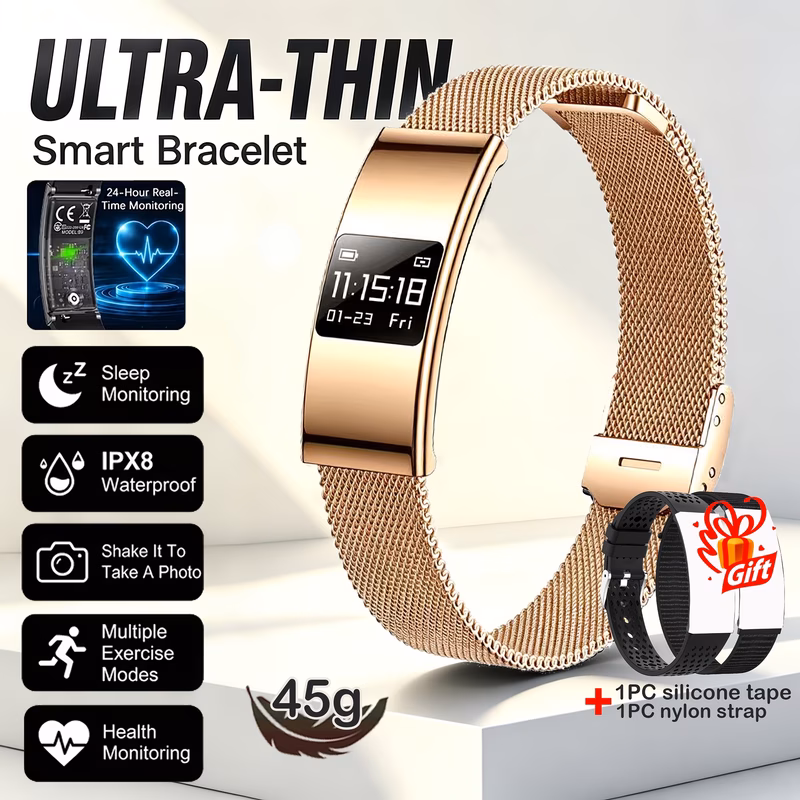 2026 new smart bracelet watch ultra thin lightweight sleep monitoring menstrual cycle management multiple sports incoming call reminder unisex best gift for fitness enthusiasts valentines day gift