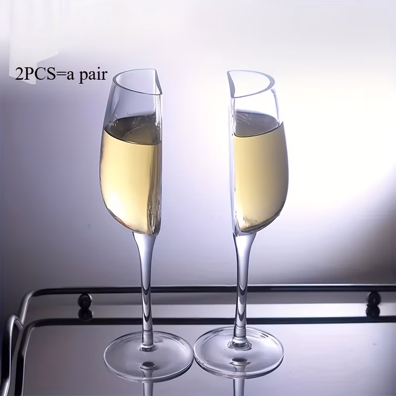 2pcs elegant long handle half glass wine cups portable crystal wine glasses suitable for weddings birthdays parties office events long wine glasses no