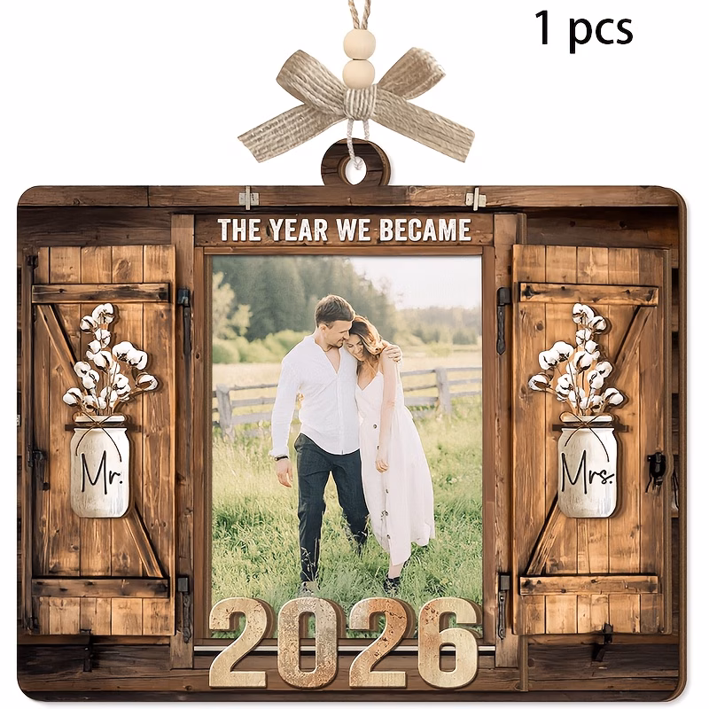 2026 wedding wooden photo frame ornament couple wedding anniversary decoration bride gift tabletop decor craft