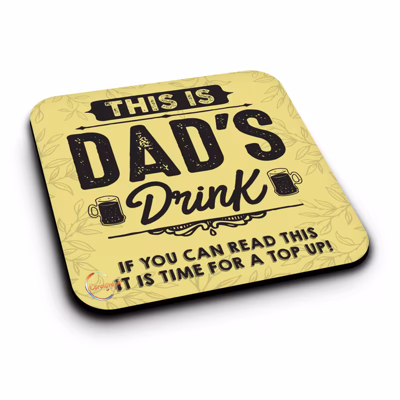 dads drink mdf wooden coaster fun practical who dont share er267