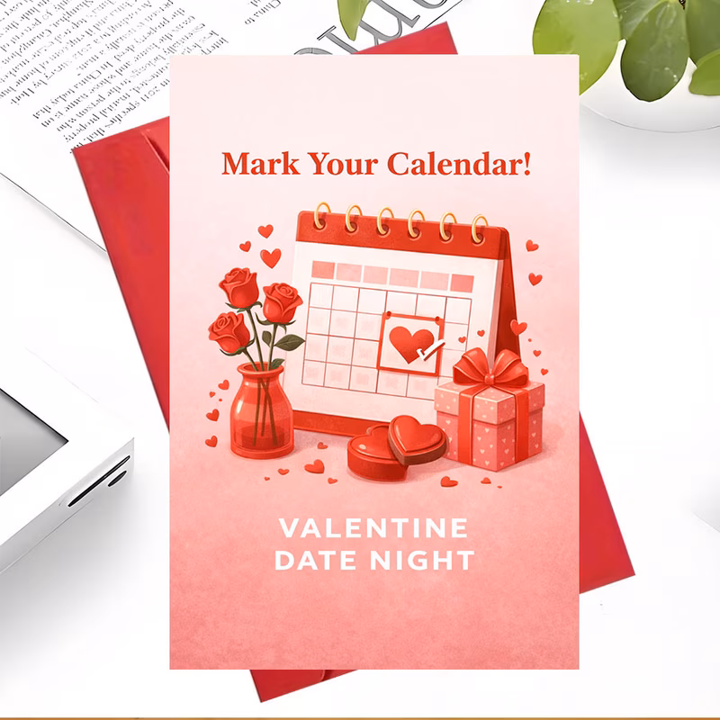1 greeting card 1 envelopevalentine date night gift set with roses chocolates and calendar reminder couples and romantic celebrations to make moment special