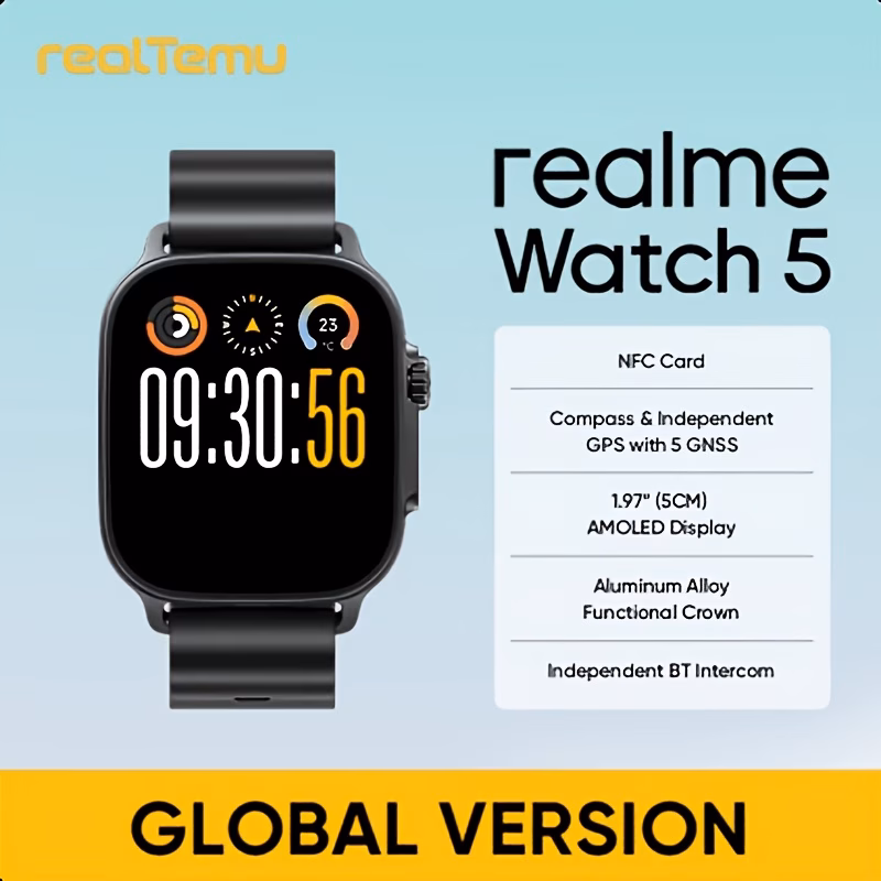 watch 5 smart watch 97 amoled display sports monitoring 14 day wireless 5 3