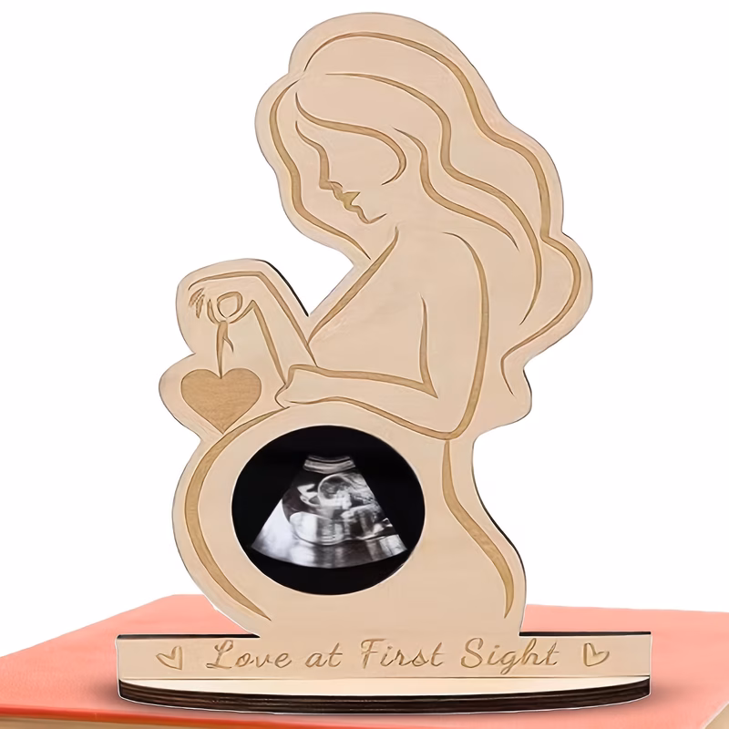 a wooden baby ultrasound photo frame christmas thanksgiving new years and valentines day as a gift for expectant mothers and wives a and nursery decoration