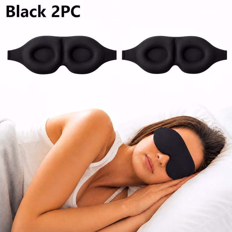 3d contoured sleep mask eye mask with adjustable strap for deep sleep travel nap yoga relaxation