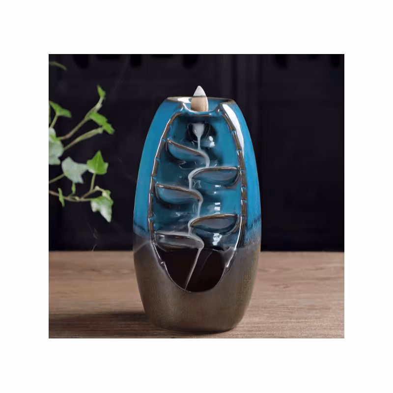 backflow incense holder holder with 24 sandalwood cones relaxing flowing smoke suitable for or meditation use