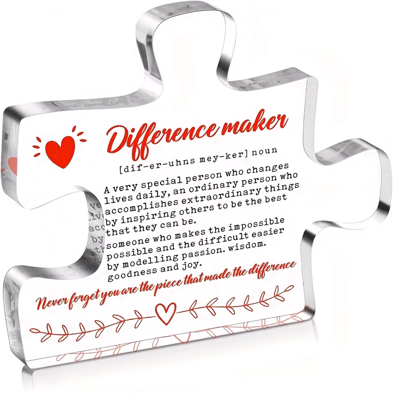 2d flat difference maker thank you gifts for women gifts for coworkers boss engraved acrylic desk decor sign teacher appreciation gifts inspirational christmas farewell gifts for coworkers