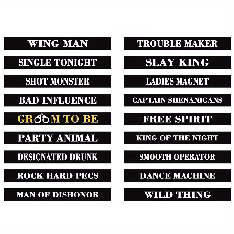 18 pack funny bachelor party sashes groomsmen sash decorations for bachelor bachelorette party favors accessories gifts