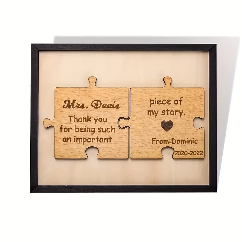 custom personalized wooden plaque thank you sign decor teacher appreciation gift with engraved name and year suitable for educators thanksgiving graduation retirement durable desk decoration