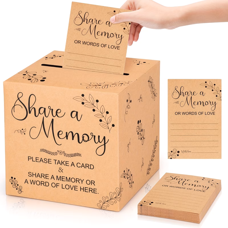 halloween chrismas 1pc share a memory box with 50pcs share a memory cards for collections of life record memory cards box guest card ideas for birthday anniversary memorial graduation bridal shower ga