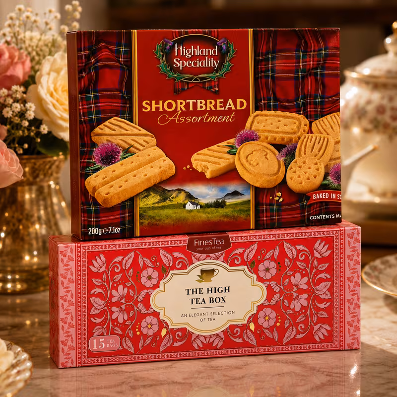 the high tea premium tea gift box with 15 bags 200g scottish assortment elegant afternoon tea set relaxing entertaining guests office thoughtful gift for birthdays holidays and special occasions
