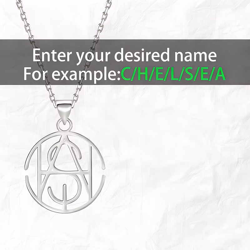 custom name or letter logo necklace personalized minimalist pendant necklace a custom necklace for her him a necklace name suitable for daily wear a gift for a friend a holiday gift for her a christma