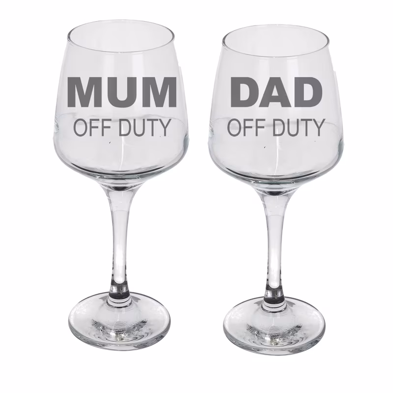 matching mum and dad wine glasses mum and dad engraved wine glass gift set for mum and dad gift for anniversary couples parents gifts for parents wine glass novelty engraved wine glass gifts