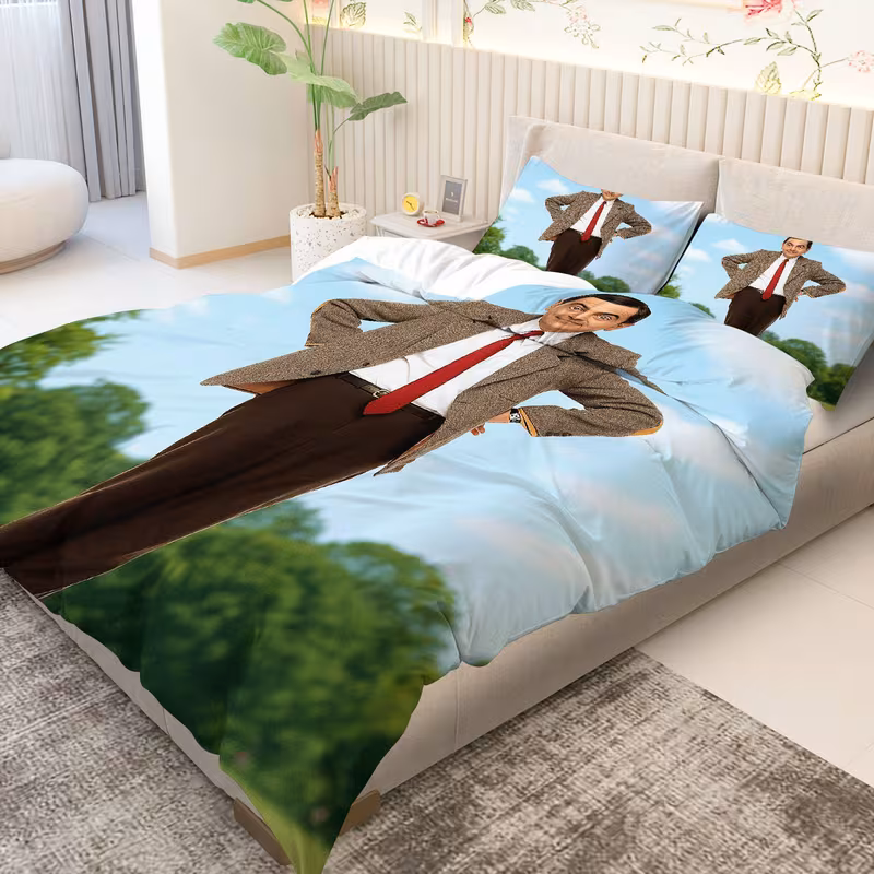 3pcs duvet cover set 1 duvet 2 pillowcases without filler humorous funny classic comedy theme holiday bedding set classic british comedy novelty gift suitable for decoration bedroom dorm room apartmen