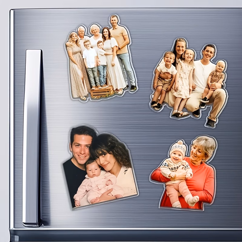 custom acrylic family photo magnets personalized family photo christmas gifts 2026 acrylic family photo gifts personalized dog pet portraits