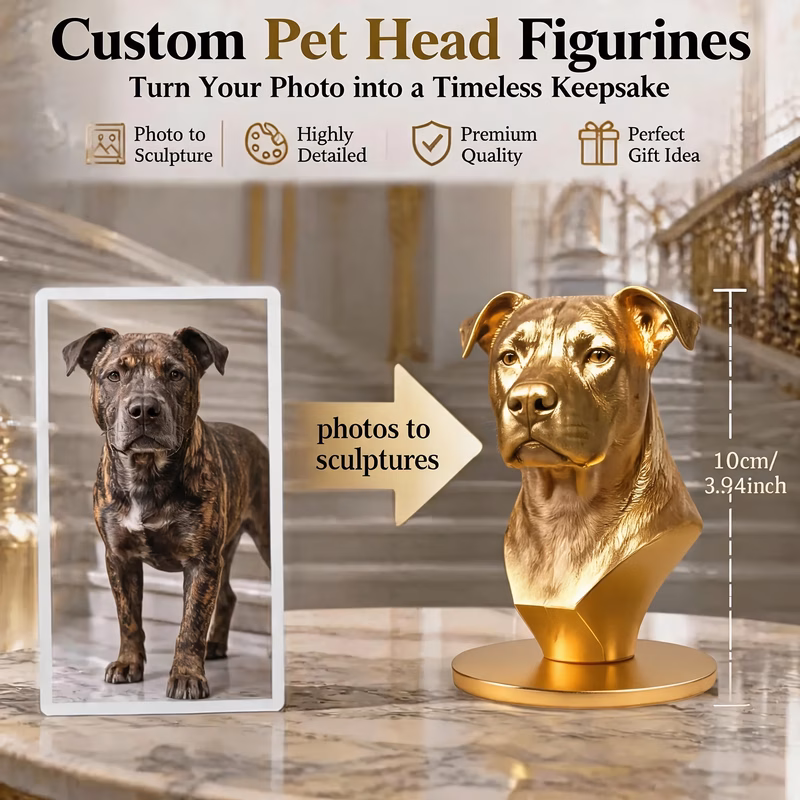 custom sculpture personalized 3d printed statue suitable for home decor desktop display gift with your own photo plastic figure for shelf decoration birthday christmas for