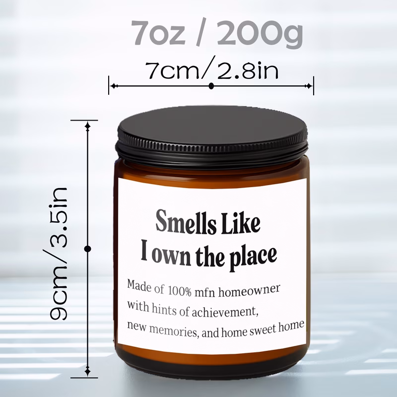 gifts for owner birthday gifts housewarming gifts funny gifts funny quote candle with i own the place quote for housewarming desk decor shelf decor and gift 1pc scented candle soy wax