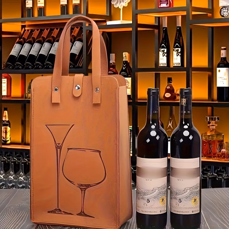 a high quality suede wine tote designed to carry two bottles ideal for events like banquets weddings parties rv camping and travel it a wonderful present for friends parents and spouses